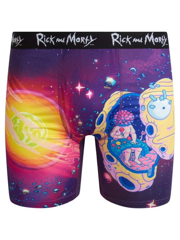 Mens Boxer Briefs - 1Pack/2Pack Rick and Morty Soft Underwear Boxers for Men (S-2XL)
