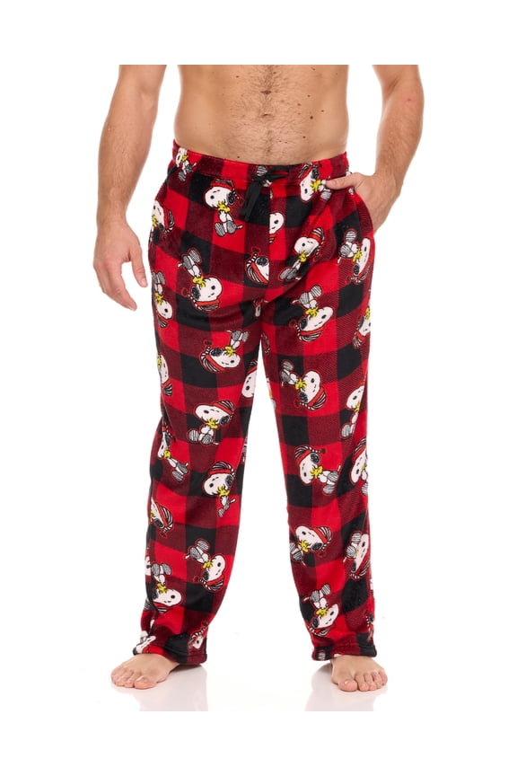 Mens Pajama Pants - Peanuts Snoopy Sleepwear PJ - Cozy and Soft Pajamas for Men (S-XL)