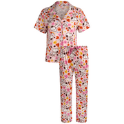 COCO BRANDS Peanuts Snoopy Womens Pajama Sets - 2 Piece Short Sleeve Shirt and Long Pajama Pants (S-XL)
