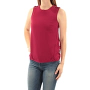 COCO COLETTE $130 Womens New 1622 Red Shoulder Lace Up Sleeveless Top S B+B