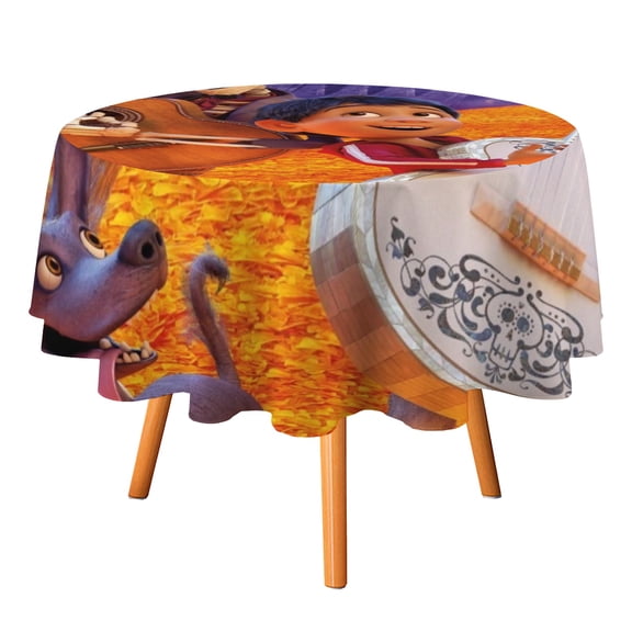 COCO Dream-Theme Round tablecloth has an iconic print, fits most tables, and is easy to care for perfect gifts for fans friends and family.diameter60''(152cm)