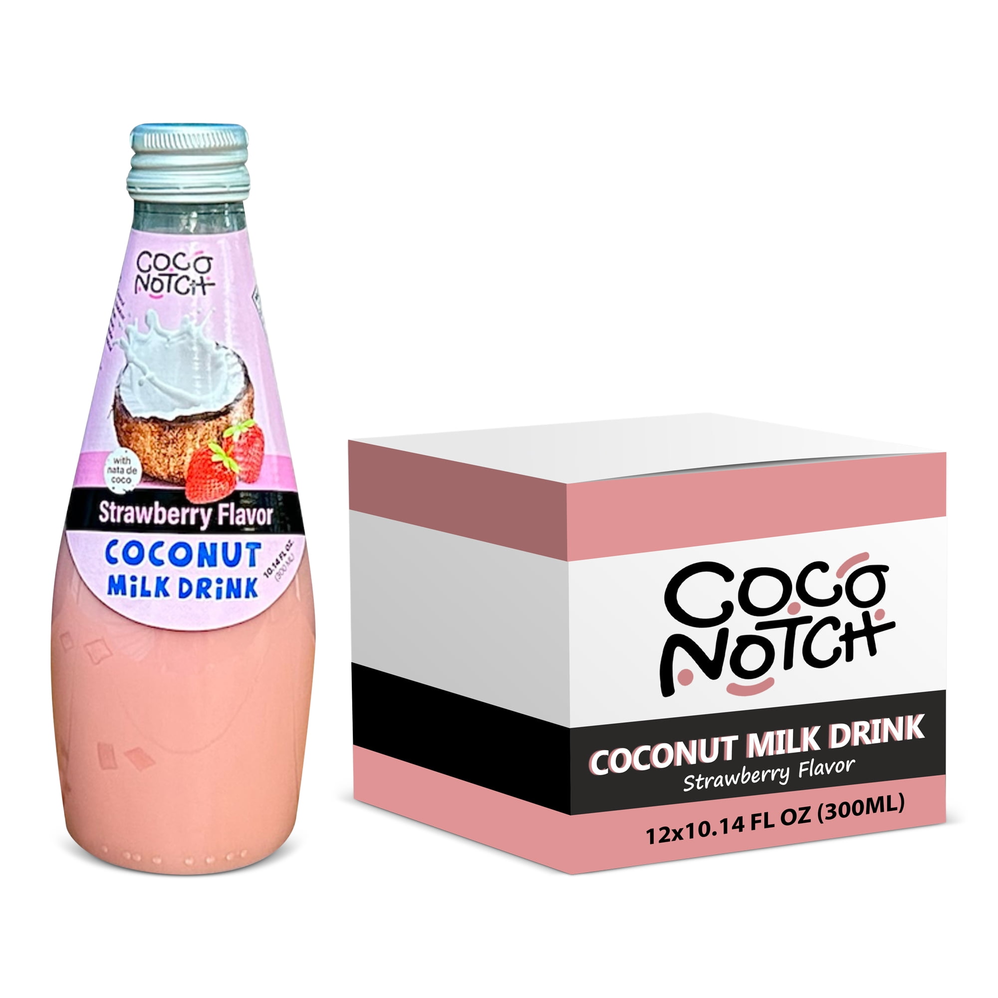 COCO NOTCH Coconut Milk Drink Strawberry Flavor10.14oz Coconut Milk