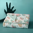thumbnail image 1 of Boo-tique Soft Throw Blanket, Plush Cozy Blanket for Couch, Halloween Skulls, White, 50" x 72", 1 of 10