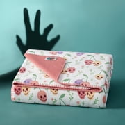 Boo-tique Soft Throw Blanket, Reversible Blanket, Halloween Skull Cherry, White, 50" x 72"