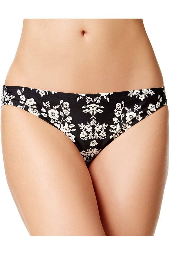 Women's Printed Bikini Bottoms, X-Large, Jet Black