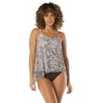 thumbnail image 1 of Coco Reef Women's Current Mesh Underwire Bra-Sized Tankini Top (36D, Brown), 1 of 5