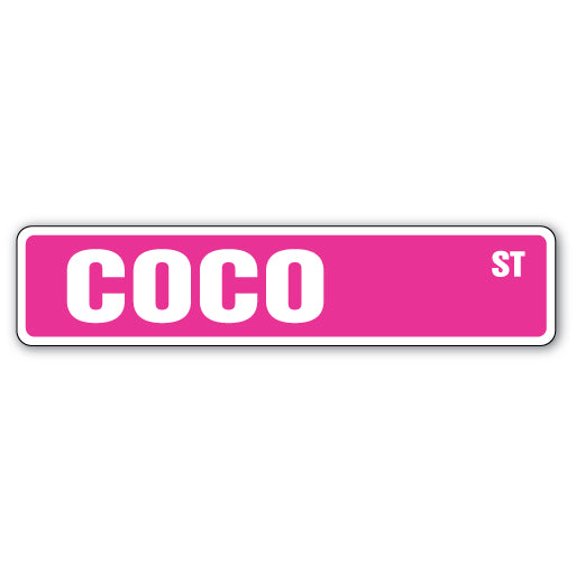 COCO Street Sign Childrens Name Room Sign | Indoor/Outdoor | Â 36" Wide