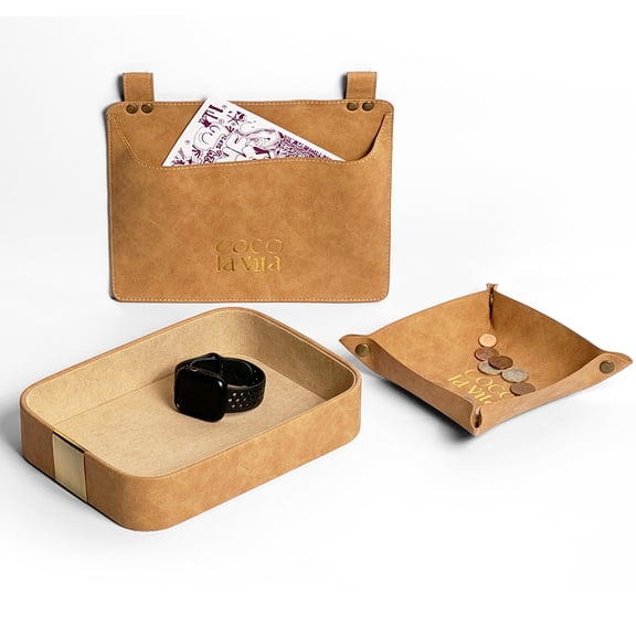 COCO la Vita PU Leather Catch-All Organizer, 3 Count