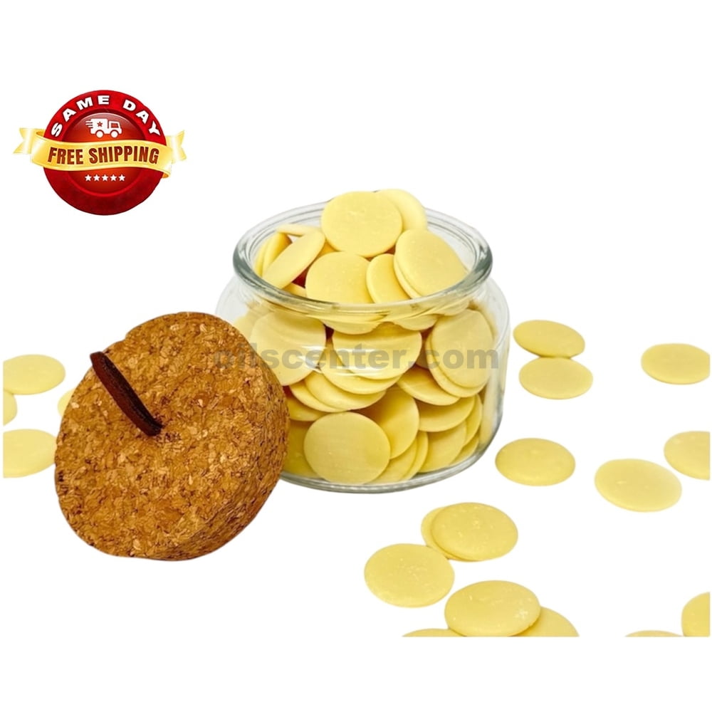 COCOA BUTTER WAFERS ORGANIC UNREFINED RAW FRESH PURE NATURAL 12 OZ