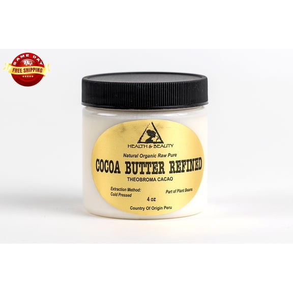 COCOA / CACAO BUTTER ULTRA REFINED ORGANIC NATURAL RAW GRADE A PRIME 4 OZ
