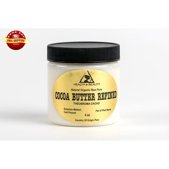 COCOA / CACAO BUTTER ULTRA REFINED ORGANIC NATURAL RAW GRADE A PRIME 4 OZ