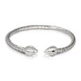 thumbnail image 1 of COCOA POD ENDS COILED ROPE WEST INDIAN BANGLE .925 STERLING SILVER (MADE IN USA) - 7.5, 1 of 1