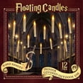 thumbnail image 1 of COCOBELA 12 Pcs Floating Candles with Wand, Magic Hanging Candles Flameless, Flickering Warm Light LED Taper Candle with Wand Remote, Battery Operated Window Candle for Halloween Witch Wizzard Decor, 1 of 11