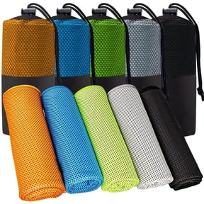 COCOBELA 5Packs Cooling Neck Towels, Cooling Neck Wraps,Soft Ice Chilly Towels for Hot Weather, Camping, Yoga, Workout, Fitness, Sports, Running(40"x 12")