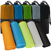 COCOBELA 5Packs Cooling Neck Towels, Cooling Neck Wraps,Soft Ice Chilly Towels for Hot Weather Workout, Gym, Fitness, Running, Yoga, Sport & More Activities(40\