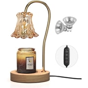 AsFrost Candle Warmer Lamp, Dimmable Lantern with Timer, Wax Melt for Scented Candle, Compatible with Small & Large Jar, with 2 Light Bulbs