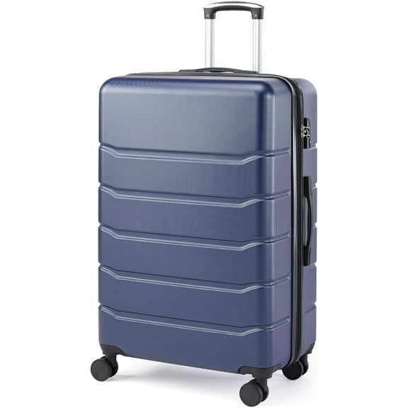 COCOKUN 24 Inch Hardside Carry On Luggage, Suitcase with Double Spinner Wheels & TSA Lock, Hard Shell, Expandable Rolling Lightweight, Blue