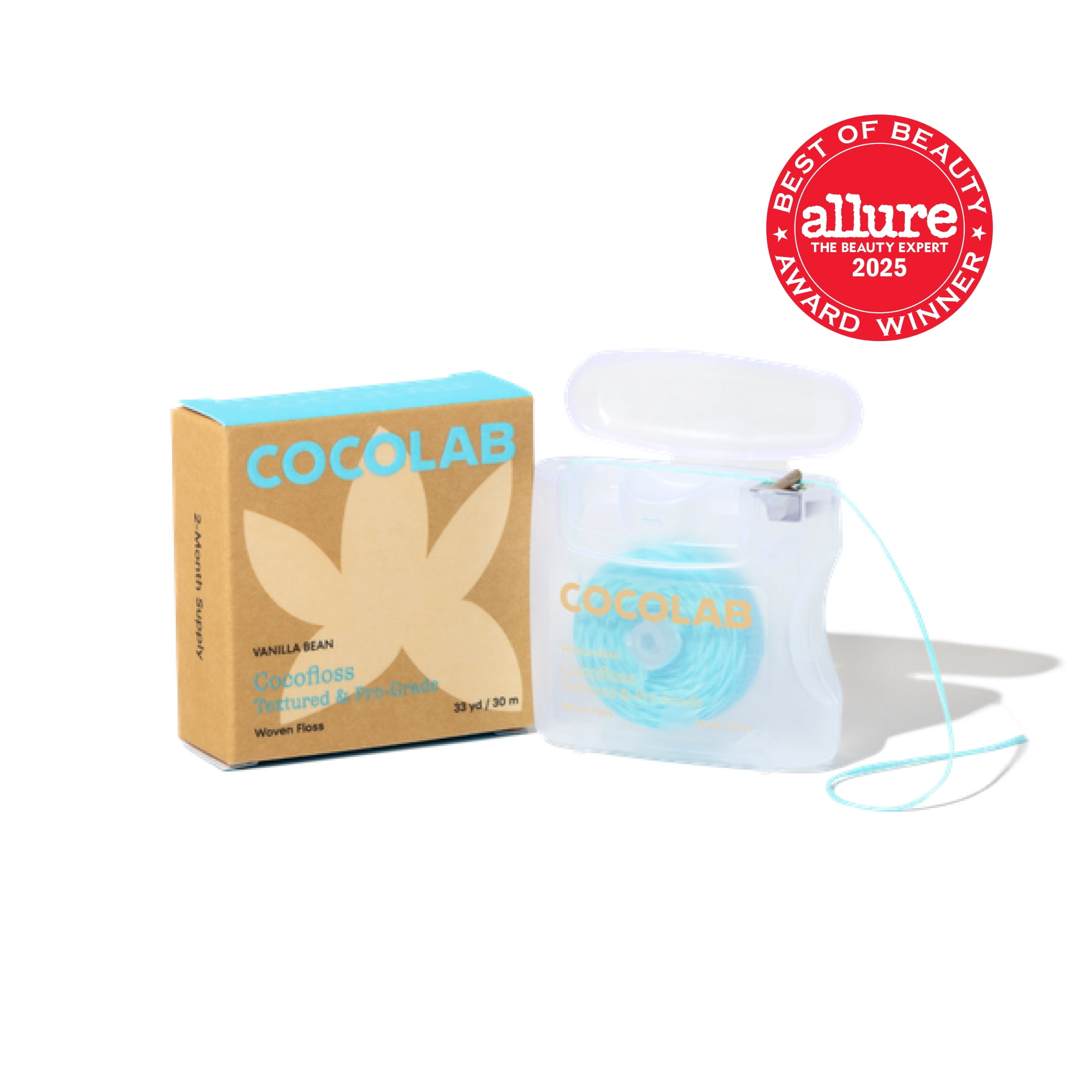 COCOLAB Cocofloss Refillable Dental Floss 33 yd - Vanilla Bean