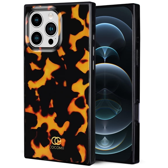 COCOMII Rectangle for iPhone 12/12 Pro Case, Mandarin Tortoiseshell