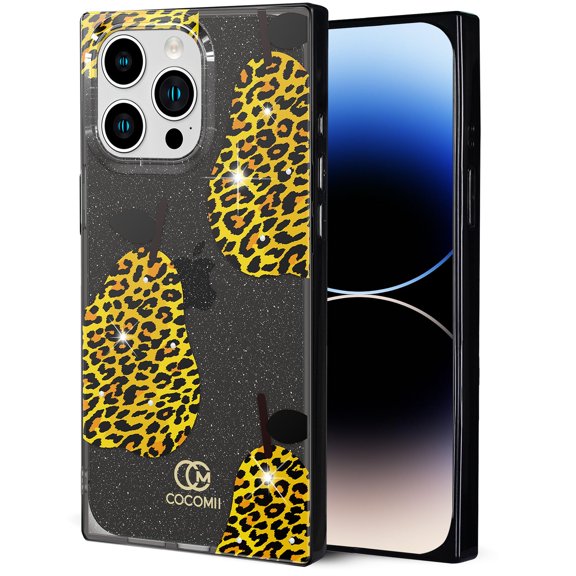 COCOMII Rectangle for iPhone 14 Pro Max Case, Leopard Pear