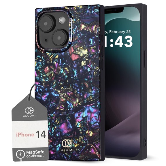 COCOMII Rectangle for iPhone 14/iPhone 13 Case, Nebula Abalone Shell