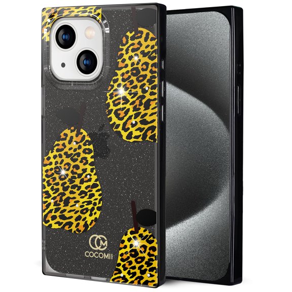 COCOMII Rectangle for iPhone 15 Plus/14 Plus Case, Leopard Pear