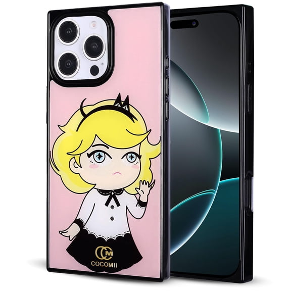 COCOMII Rectangle for iPhone 16 Pro Case, Blush Monochrome Coco&Mii