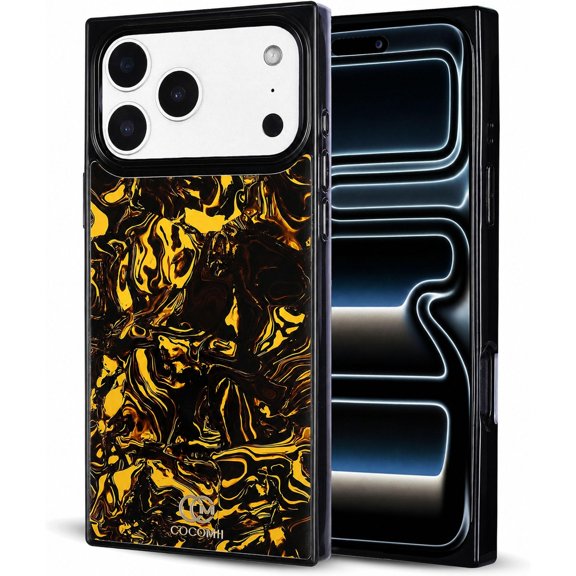 COCOMII Rectangle for iPhone 17 Pro Case, Molten Marble