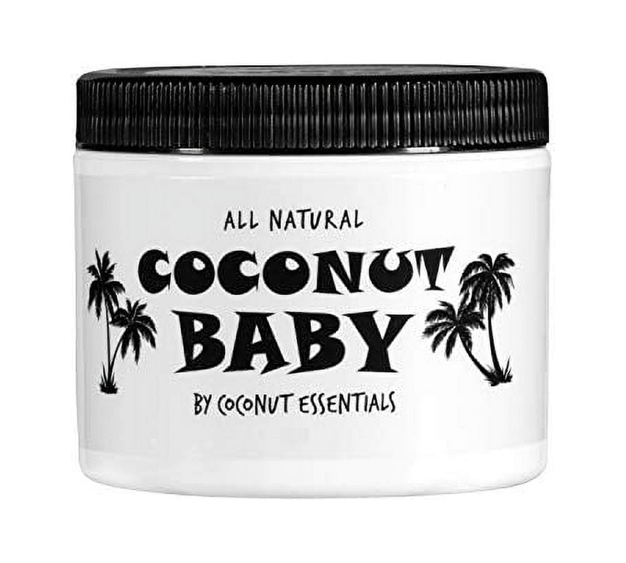 COCONUT BABY Hair Skin oil - Organic Moisturizer - Cradle Cap Treatment, Eczema & Psoriasis Relief, Massage, Sensitive Skin, Diaper Rash, Stretch Marks, with Sunflower & Grape Seed oils