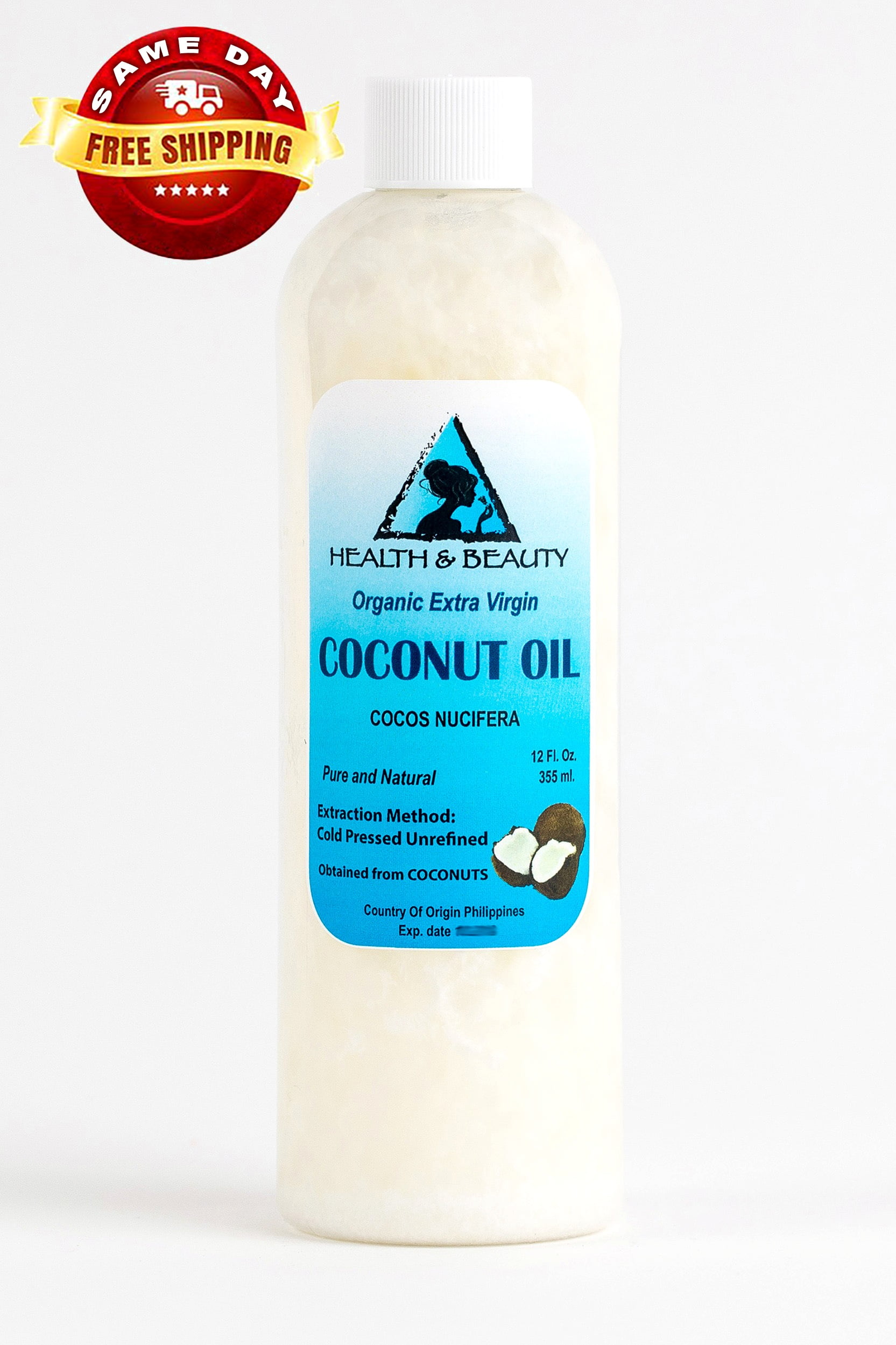 COCONUT OIL EXTRA VIRGIN UNREFINED ORGANIC CARRIER COLD PRESSED RAW