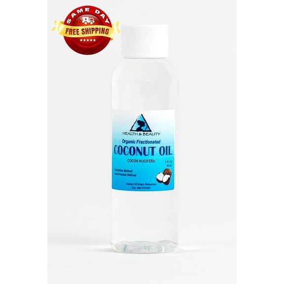COCONUT OIL FRACTIONATED ORGANIC CARRIER ULTRA REFINED PREMIUM 100% PURE 2 OZ