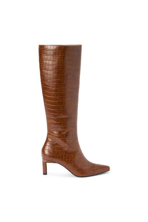 COCONUTS by Matisse Womens Robbie  Embossed Pointed Toe Zippered  Tall Boot