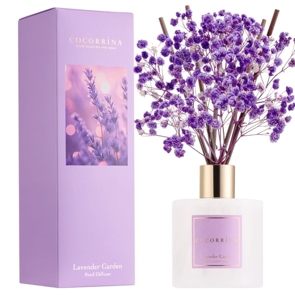 COCORRNA Lavender Garden Reed Diffuser Set