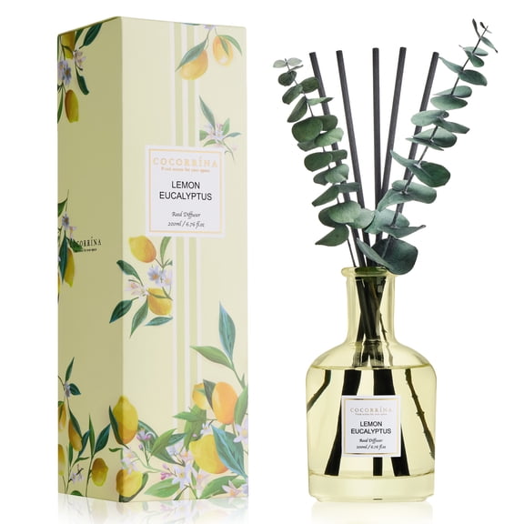 COCORRNA Lemon Eucalyptus Reed Diffuser Set
