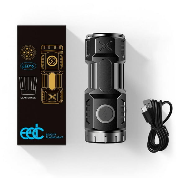 COCOTINA 1x Three-Eyed Mini Super Power Flashlight Camping Waterproof Rechargeable UK New Q7O0