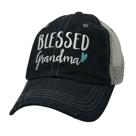 COCOVICI Blessed Grandma Embroidered Baseball Hat Mesh Trucker Style Hat Cap Mothers Day Pregnancy Announcement