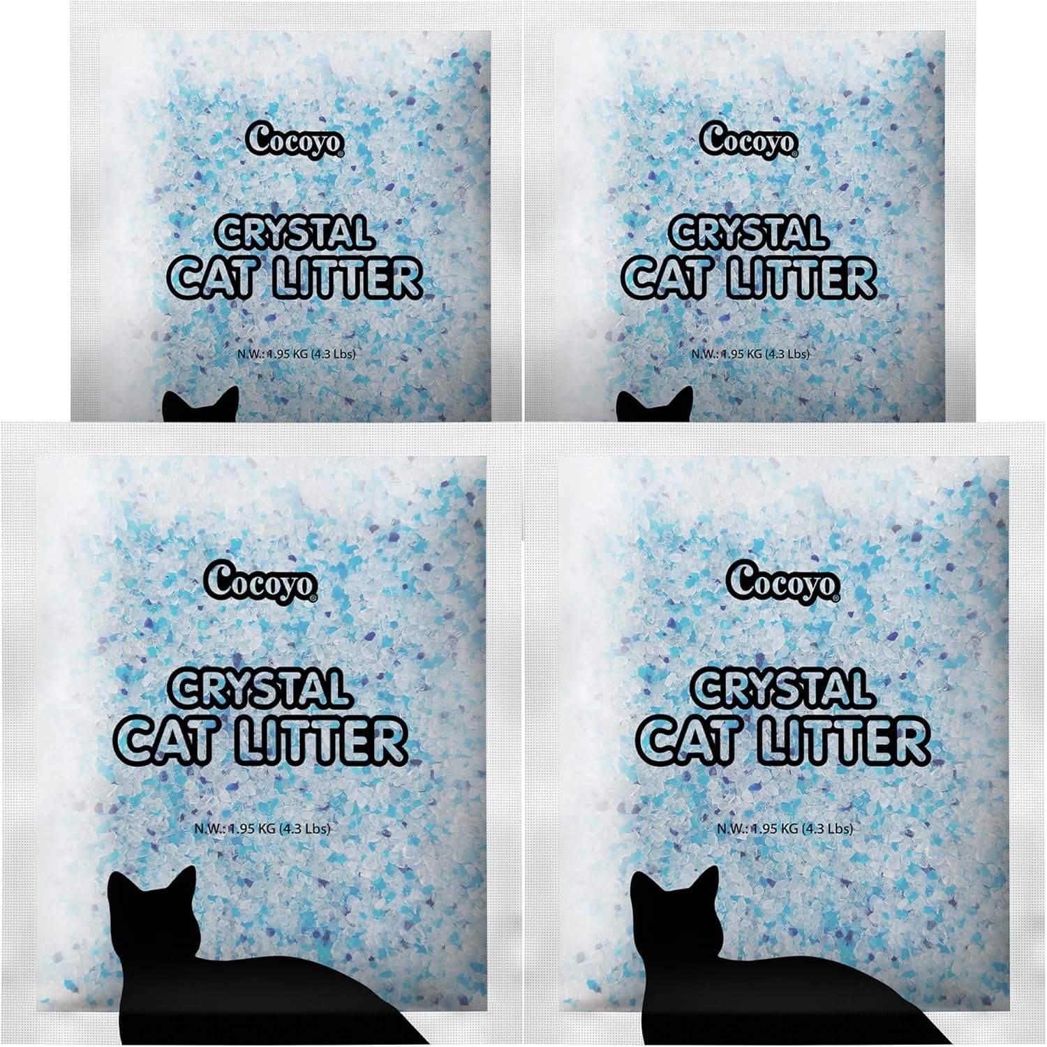 COCOYO Crystal Cat Litter I Silica Gel Cat Litter,17.2 Lbs Value Pack