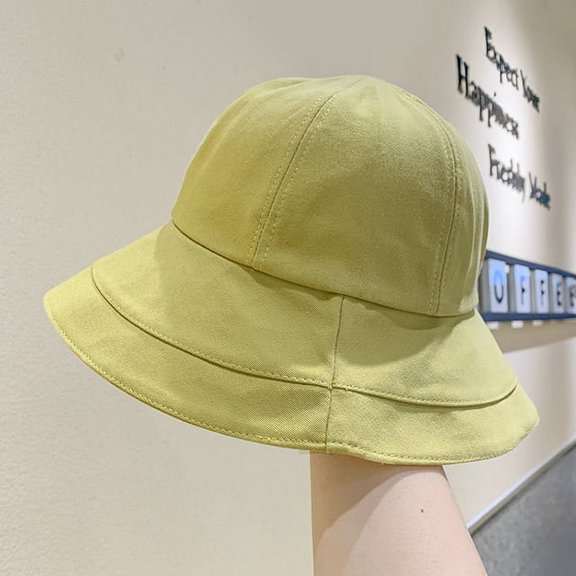 COCOpeaunt Autumn Womens Panama Bucket Hat Summer Fashion Kpop Bob Cotton Black Beach Sun Hats Foldable Wide Brim Anti-UV Fishing Cap