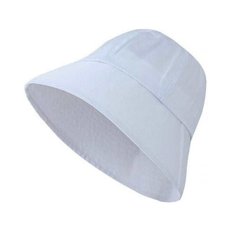 COCOpeaunt Black White Solid Bucket Hat Unisex Bob Caps Hip Hop