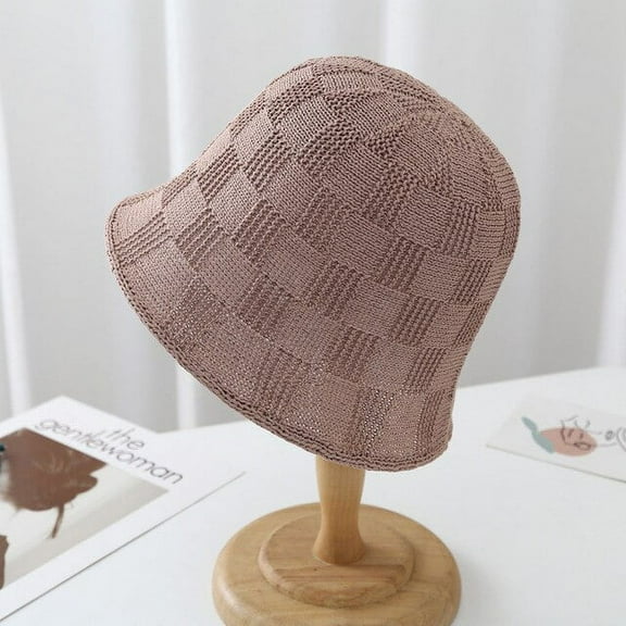 COCOpeaunt Braided Fisherman Cap Summer Autumn Decorative Bucket Hat for Women UV Protection Panama Sun Caps Vacation Beach Hats