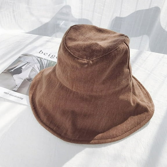 COCOpeaunt Bucket Hats with String Summer Sun Hats for Women Outdoor Foldable Panama Womens Bucket Hats Khaki Casual Fisherman Hats