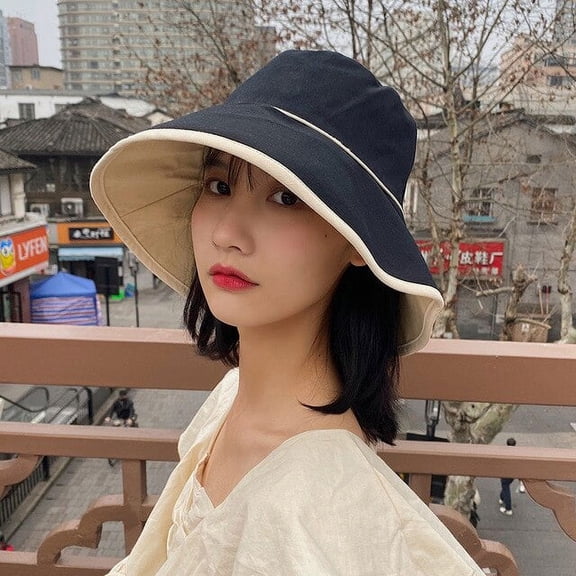 COCOpeaunt Bucket Hats with String Summer Sun Hats for Women Outdoor Foldable Panama Womens Bucket Hats Khaki Casual Fisherman Hats