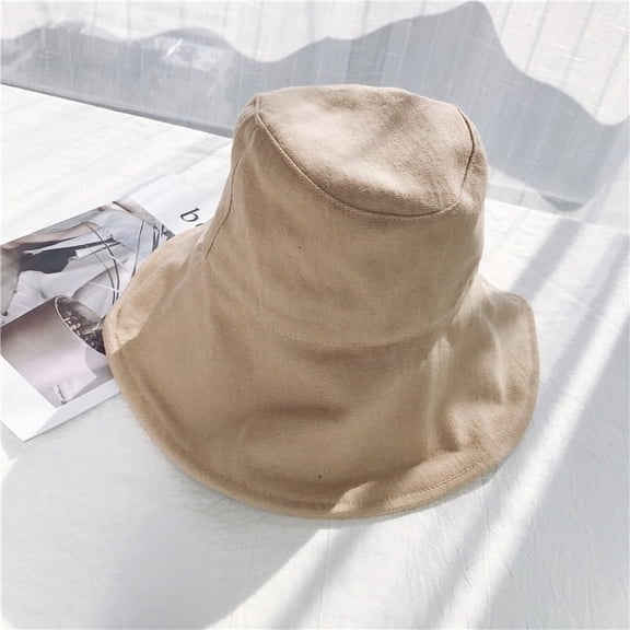COCOpeaunt Bucket Hats with String Summer Sun Hats for Women Outdoor Foldable Panama Womens Bucket Hats Khaki Casual Fisherman Hats