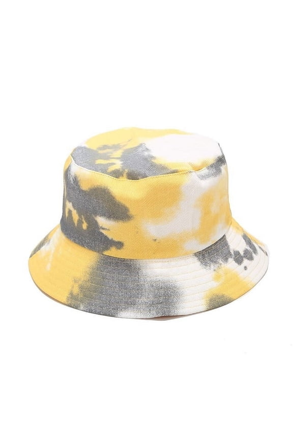 Double-sided Wearing Cap Visor Rainbow Color Bucket Hat Men Women Panama Cotton Flat Sun Hat Reversible Tie Dye Fisherman Hat
