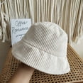 thumbnail image 1 of COCOpeaunt Fashion Corduroy Bucket Hat for Women Autumn Winter Panama Outdoor Hiking Beach Fishing Cap Sunscreen Female Sunhat Bob Cap Gift, 1 of 6