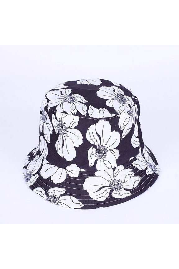 Fashion Flower Autumn Rint Bucket Hat Reversible Fisherman Hat Women Men Outdoor Travel Sun Hat Panama Bucket Cap Hats for Girl