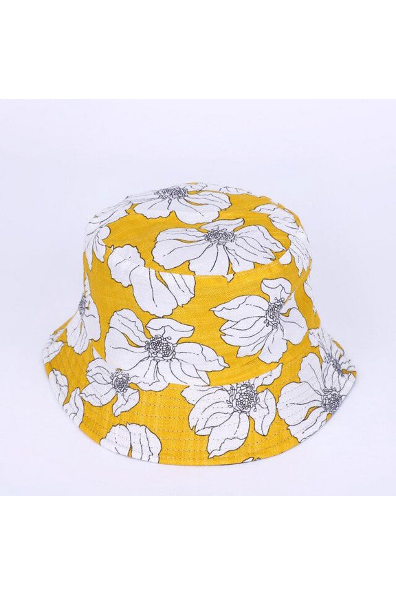 Fashion Flower Autumn Rint Bucket Hat Reversible Fisherman Hat Women Men Outdoor Travel Sun Hat Panama Bucket Cap Hats for Girl
