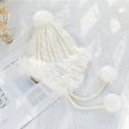 thumbnail image 1 of COCOpeaunt Fashion Rabbit Hair Women Winter Hats Knitted Beanie Hat for Ladies Girls Winter Warm Thicken Hat Pom Pom Female High Quality, 1 of 6