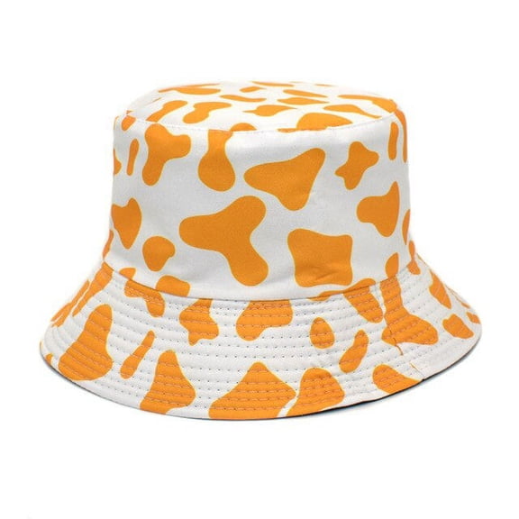 COCOpeaunt Fashion Summer Cow Pattern Bucket Hat Women Fashion Cotton Beach Sun Hats Bob Chapeau Femme Floral Panama Hat Fisherman Hat