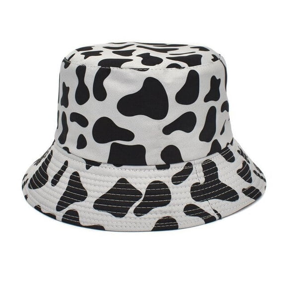 COCOpeaunt Fashion Summer Cow Pattern Bucket Hat Women Fashion Cotton Beach Sun Hats Bob Chapeau Femme Floral Panama Hat Fisherman Hat